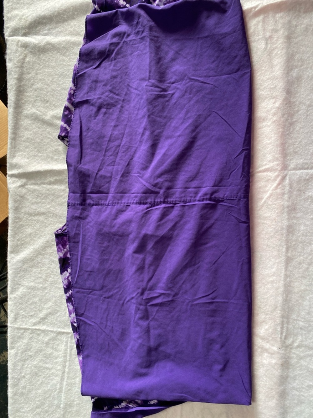 Vibrant Purple Tie-Dye V-Neck Tunic No Tag APAP 32”Close to 3X Light Weigth - Picture 12 of 13